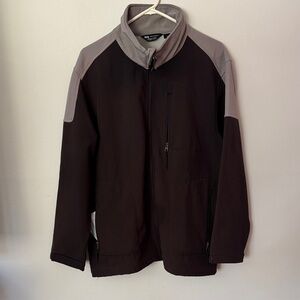 Men's Black and Gray Windbreaker Jacket